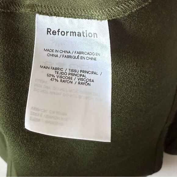 Reformation Mochi Mini Green Dress Size 4 - Picture 12 of 13
